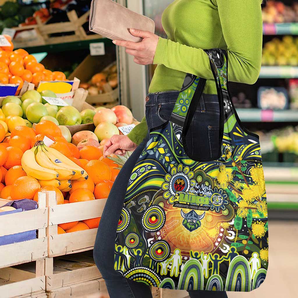 NAIDOC Week 2025 Raiders Rugby Grocery Bag Aboriginal Dot Painting
