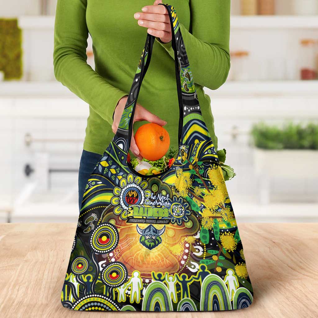 NAIDOC Week 2025 Raiders Rugby Grocery Bag Aboriginal Dot Painting