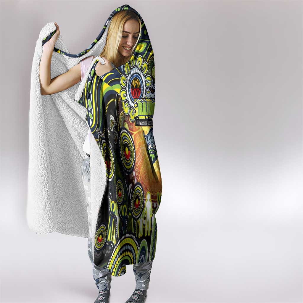 NAIDOC Week 2025 Raiders Rugby Hooded Blanket Aboriginal Dot Painting