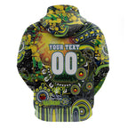 Personalised NAIDOC Week 2025 Raiders Rugby Hoodie Aboriginal Dot Painting