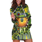Personalised NAIDOC Week 2025 Raiders Rugby Hoodie Dress Aboriginal Dot Painting