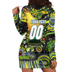 Personalised NAIDOC Week 2025 Raiders Rugby Hoodie Dress Aboriginal Dot Painting