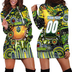 Personalised NAIDOC Week 2025 Raiders Rugby Hoodie Dress Aboriginal Dot Painting