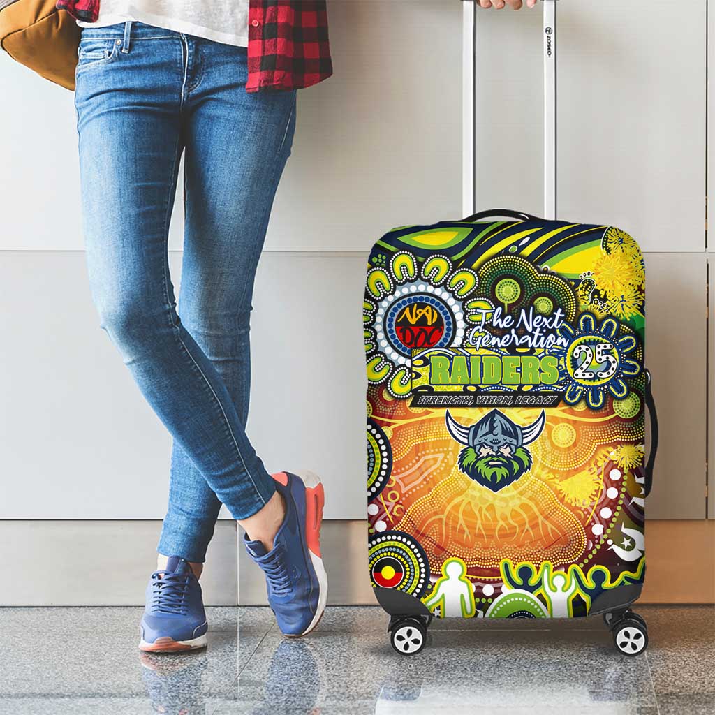 NAIDOC Week 2025 Raiders Rugby Luggage Cover Aboriginal Dot Painting
