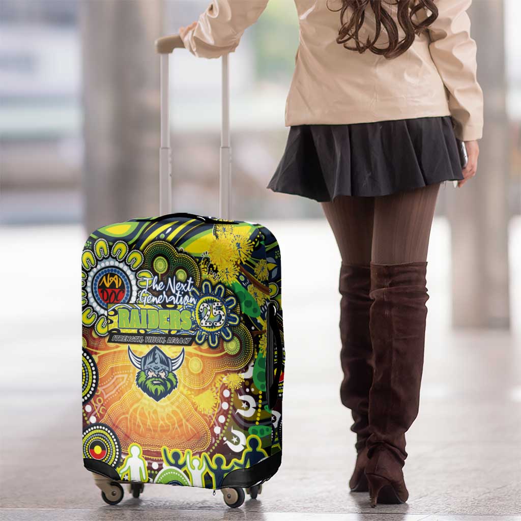NAIDOC Week 2025 Raiders Rugby Luggage Cover Aboriginal Dot Painting