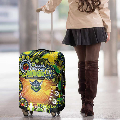 NAIDOC Week 2025 Raiders Rugby Luggage Cover Aboriginal Dot Painting