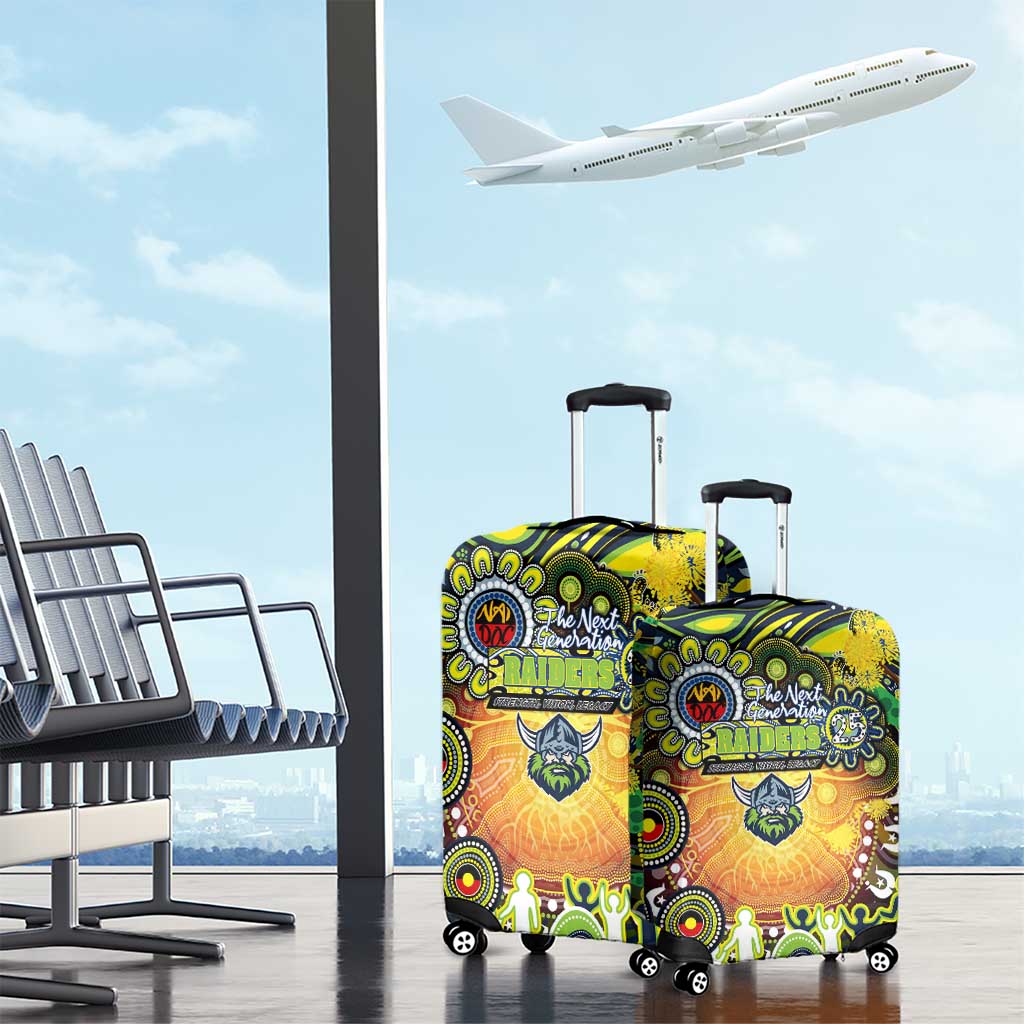 NAIDOC Week 2025 Raiders Rugby Luggage Cover Aboriginal Dot Painting