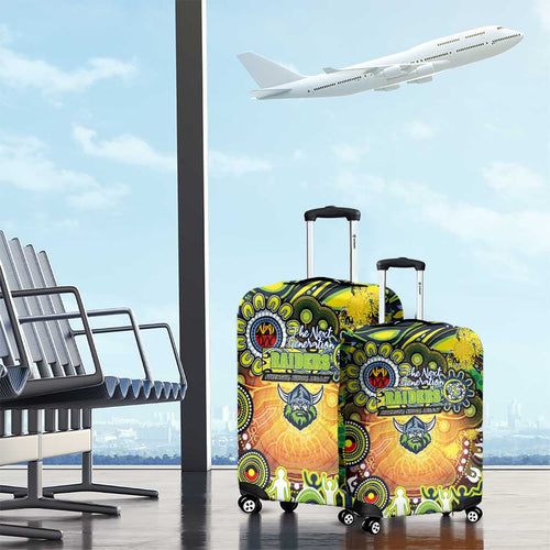NAIDOC Week 2025 Raiders Rugby Luggage Cover Aboriginal Dot Painting