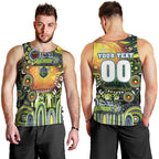 Personalised NAIDOC Week 2025 Raiders Rugby Men Tank Top Aboriginal Dot Painting