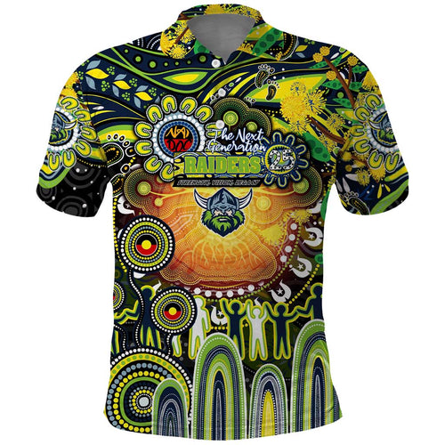 Personalised NAIDOC Week 2025 Raiders Rugby Polo Shirt Aboriginal Dot Painting