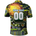 Personalised NAIDOC Week 2025 Raiders Rugby Polo Shirt Aboriginal Dot Painting