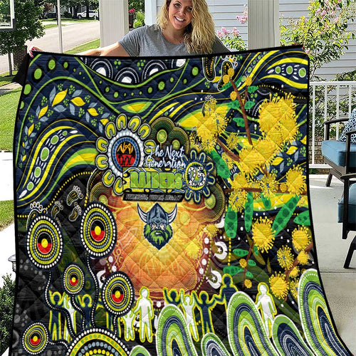 NAIDOC Week 2025 Raiders Rugby Quilt Aboriginal Dot Painting