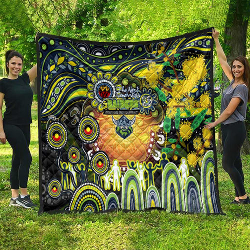 NAIDOC Week 2025 Raiders Rugby Quilt Aboriginal Dot Painting