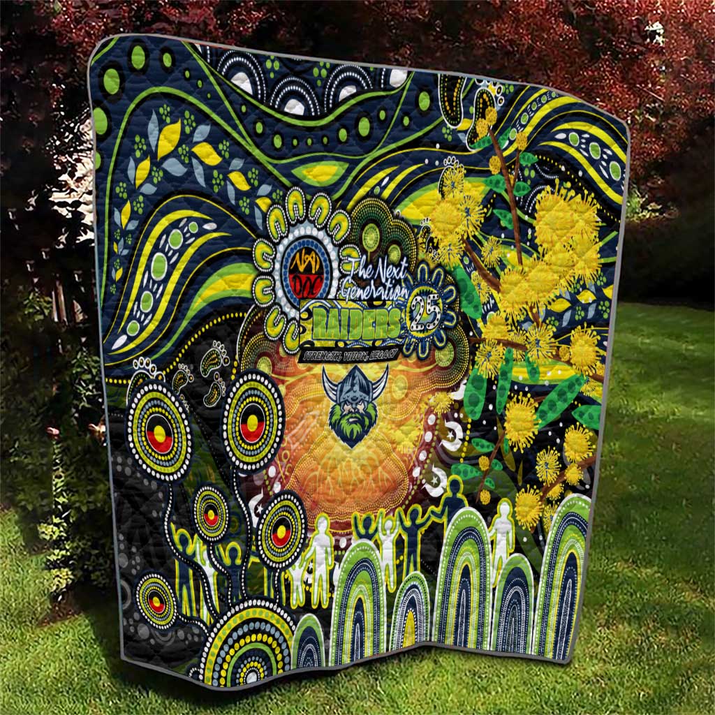 NAIDOC Week 2025 Raiders Rugby Quilt Aboriginal Dot Painting