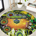 NAIDOC Week 2025 Raiders Rugby Round Carpet Aboriginal Dot Painting