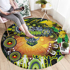 NAIDOC Week 2025 Raiders Rugby Round Carpet Aboriginal Dot Painting