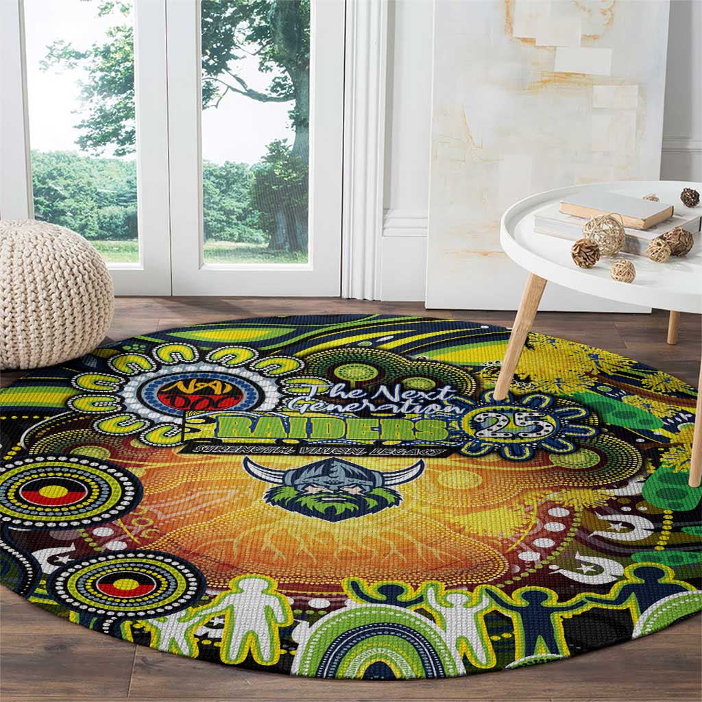 NAIDOC Week 2025 Raiders Rugby Round Carpet Aboriginal Dot Painting