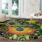 NAIDOC Week 2025 Raiders Rugby Round Carpet Aboriginal Dot Painting
