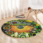 NAIDOC Week 2025 Raiders Rugby Round Carpet Aboriginal Dot Painting