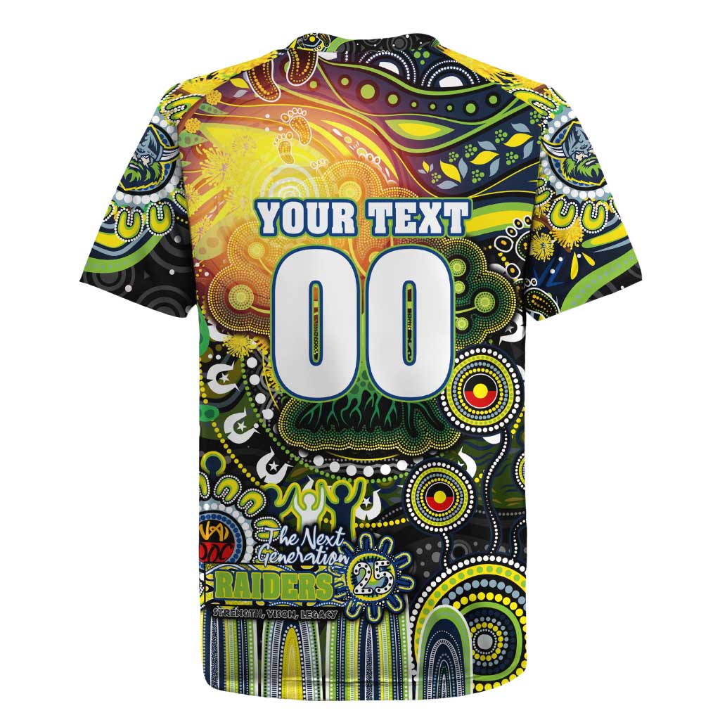 Personalised NAIDOC Week 2025 Raiders Rugby Rugby Jersey Aboriginal Dot Painting