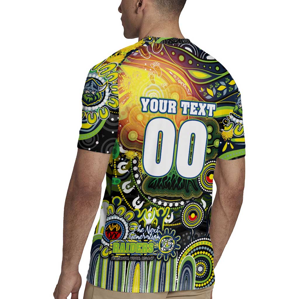 Personalised NAIDOC Week 2025 Raiders Rugby Rugby Jersey Aboriginal Dot Painting