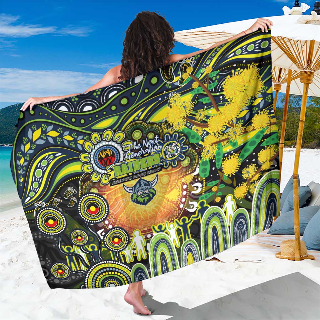 NAIDOC Week 2025 Raiders Rugby Sarong Aboriginal Dot Painting