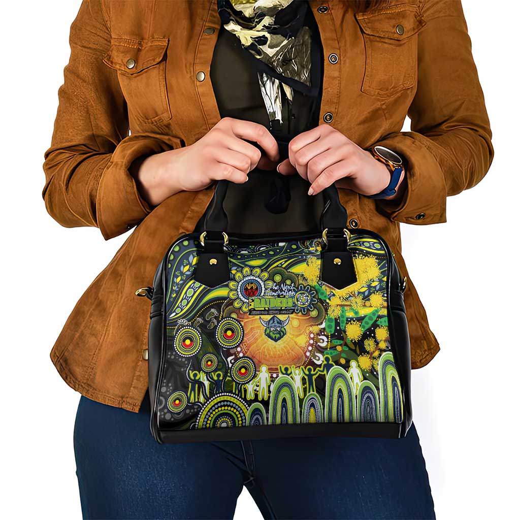 NAIDOC Week 2025 Raiders Rugby Shoulder Handbag Aboriginal Dot Painting
