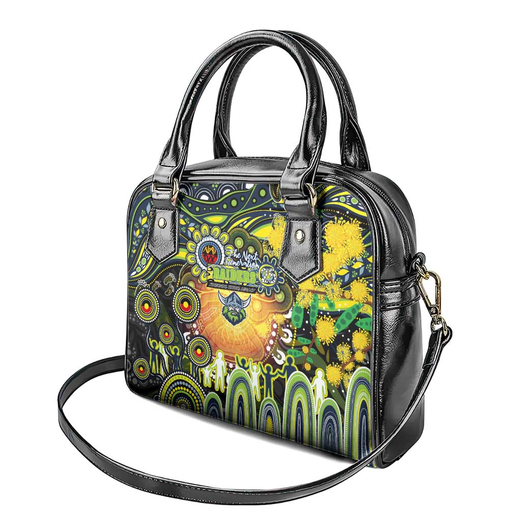 NAIDOC Week 2025 Raiders Rugby Shoulder Handbag Aboriginal Dot Painting