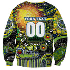 Personalised NAIDOC Week 2025 Raiders Rugby Sweatshirt Aboriginal Dot Painting
