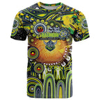 Personalised NAIDOC Week 2025 Raiders Rugby T Shirt Aboriginal Dot Painting