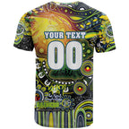 Personalised NAIDOC Week 2025 Raiders Rugby T Shirt Aboriginal Dot Painting
