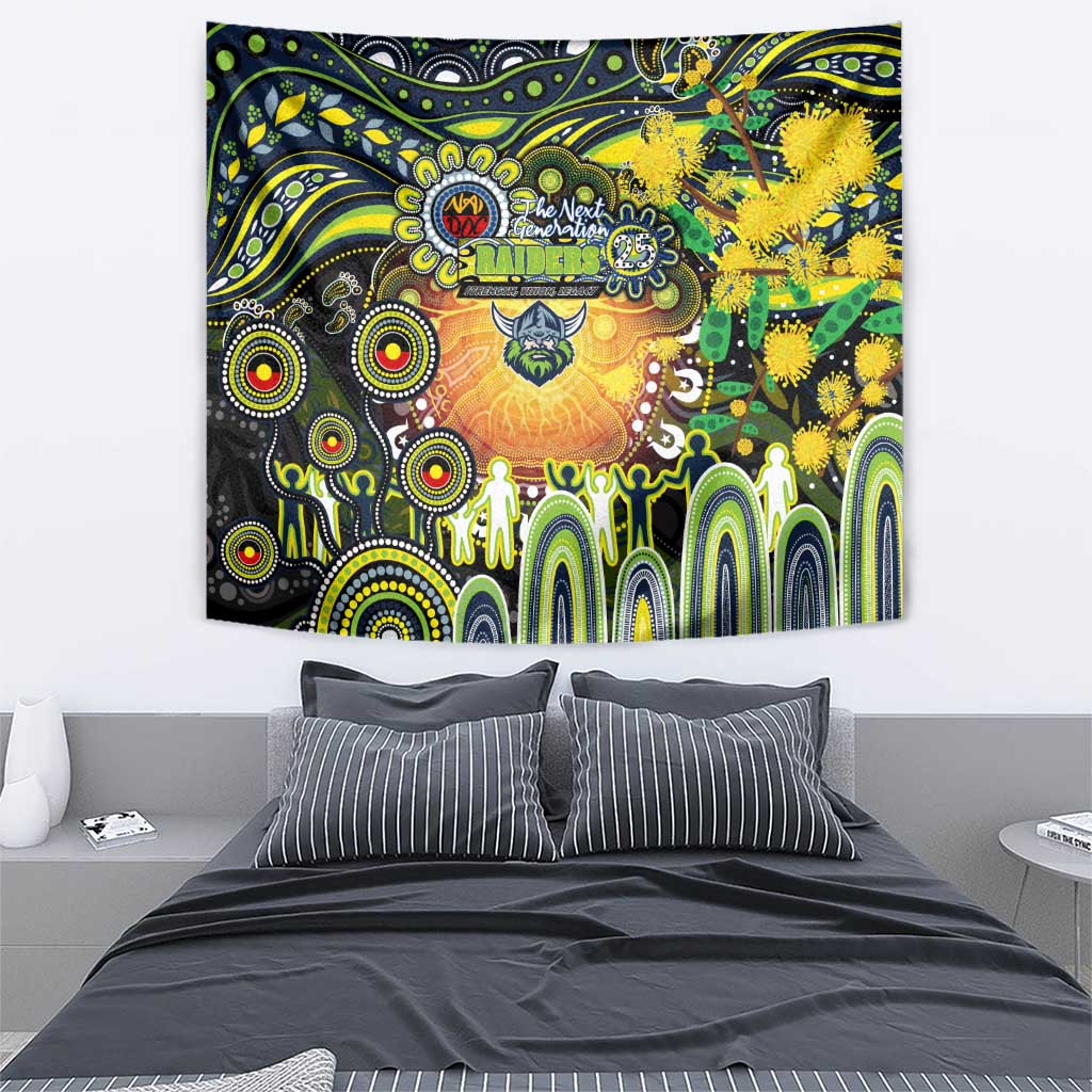 NAIDOC Week 2025 Raiders Rugby Tapestry Aboriginal Dot Painting