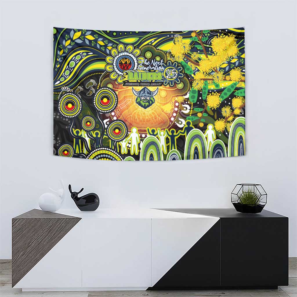 NAIDOC Week 2025 Raiders Rugby Tapestry Aboriginal Dot Painting
