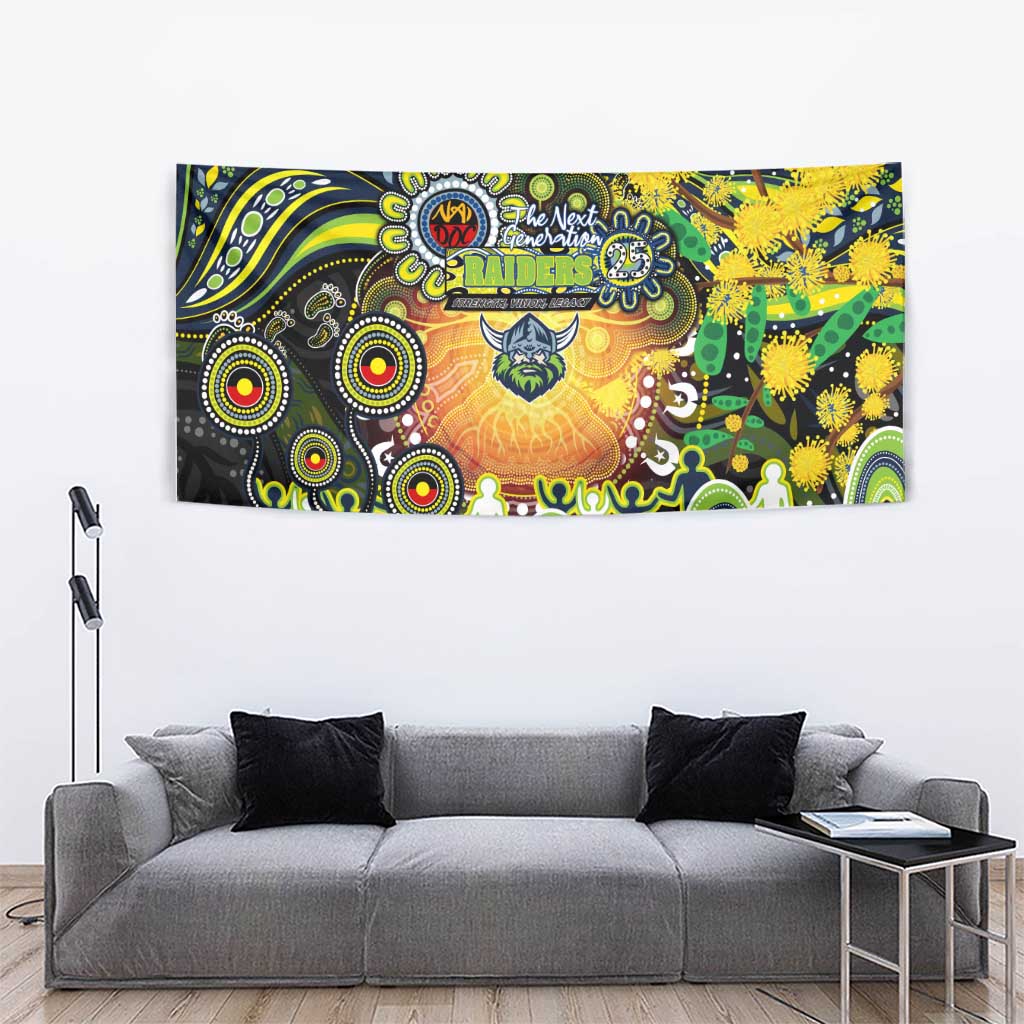 NAIDOC Week 2025 Raiders Rugby Tapestry Aboriginal Dot Painting