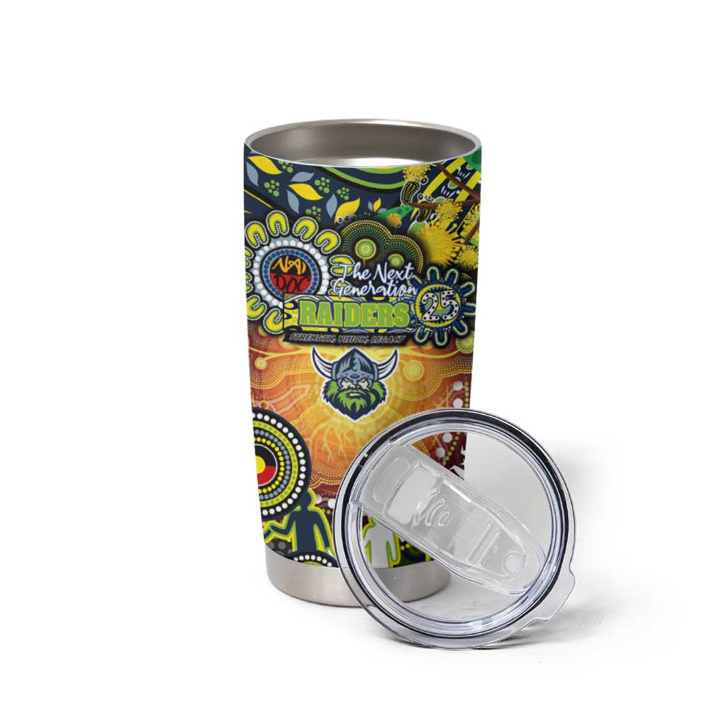 NAIDOC Week 2025 Raiders Rugby Tumbler Cup Aboriginal Dot Painting