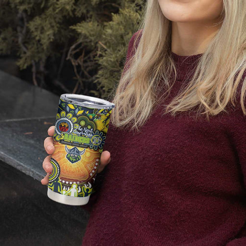 NAIDOC Week 2025 Raiders Rugby Tumbler Cup Aboriginal Dot Painting
