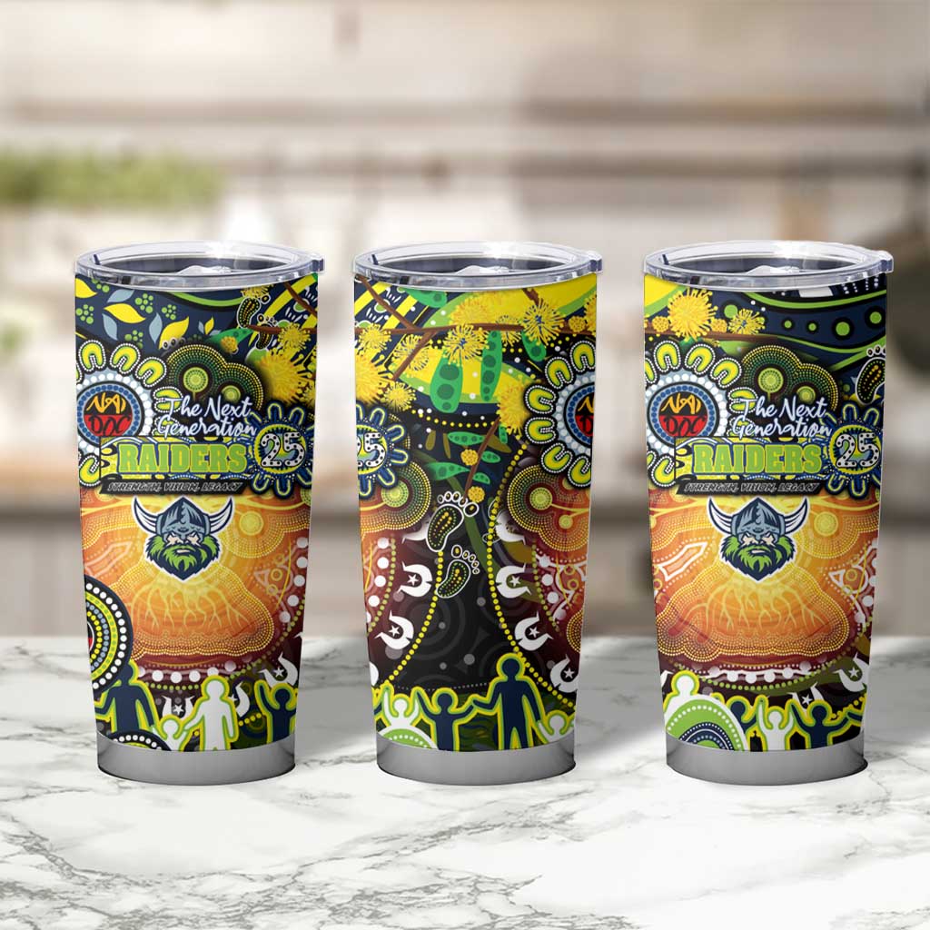 NAIDOC Week 2025 Raiders Rugby Tumbler Cup Aboriginal Dot Painting