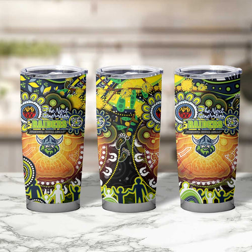 NAIDOC Week 2025 Raiders Rugby Tumbler Cup Aboriginal Dot Painting