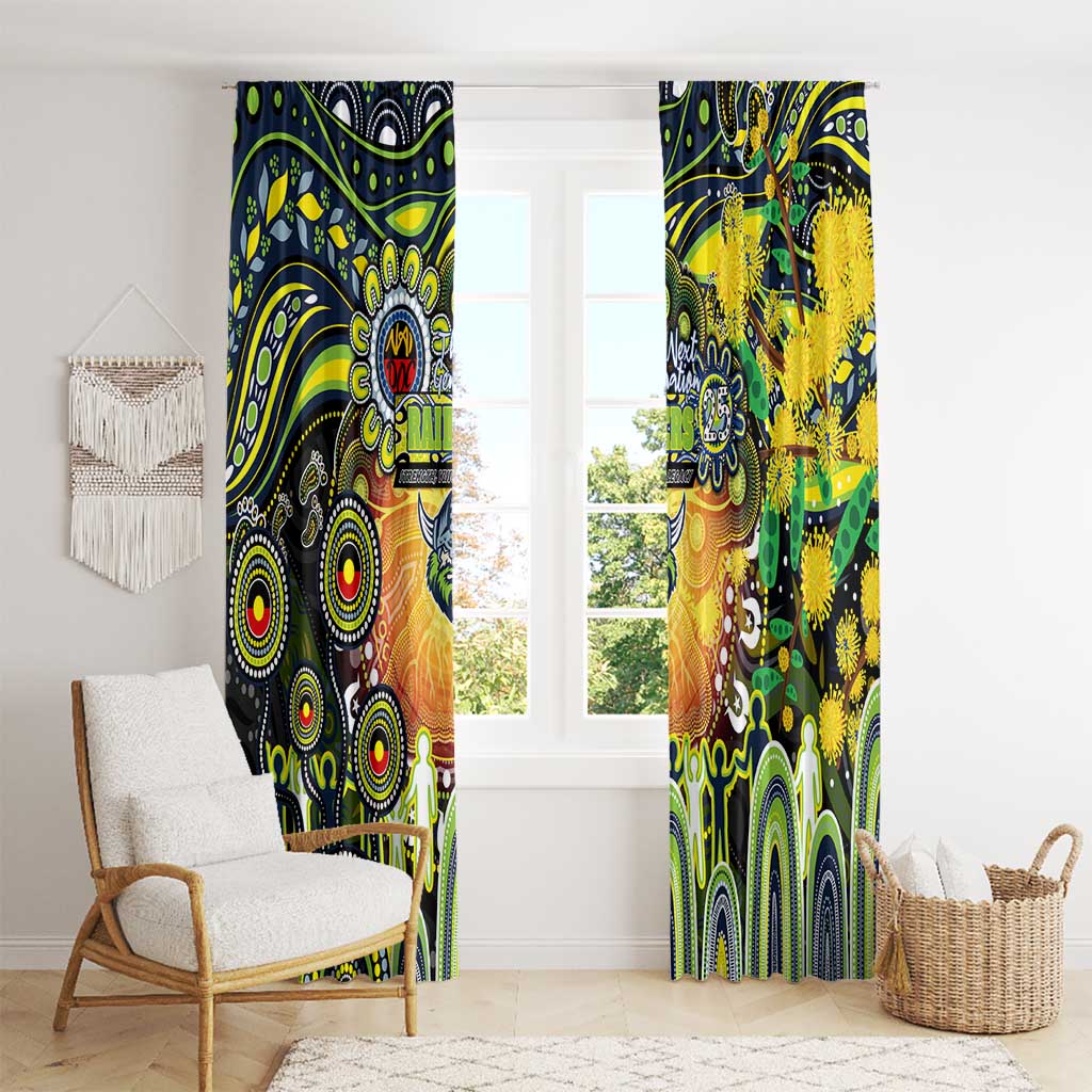 NAIDOC Week 2025 Raiders Rugby Window Curtain Aboriginal Dot Painting