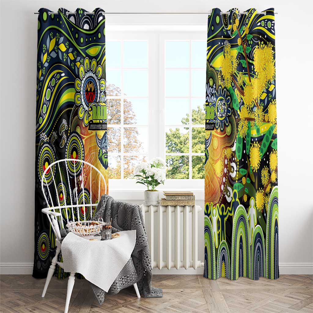 NAIDOC Week 2025 Raiders Rugby Window Curtain Aboriginal Dot Painting