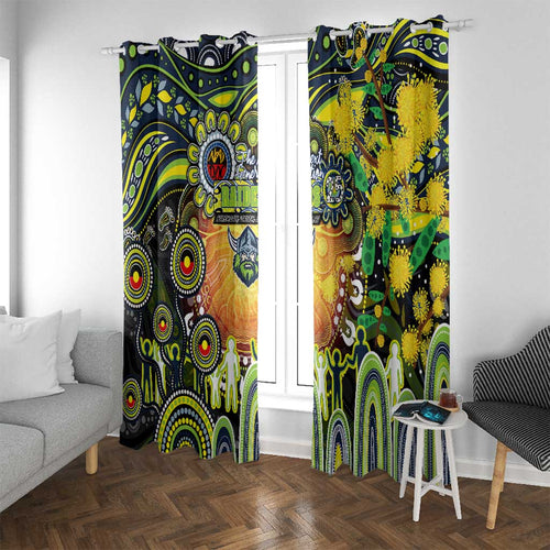 NAIDOC Week 2025 Raiders Rugby Window Curtain Aboriginal Dot Painting