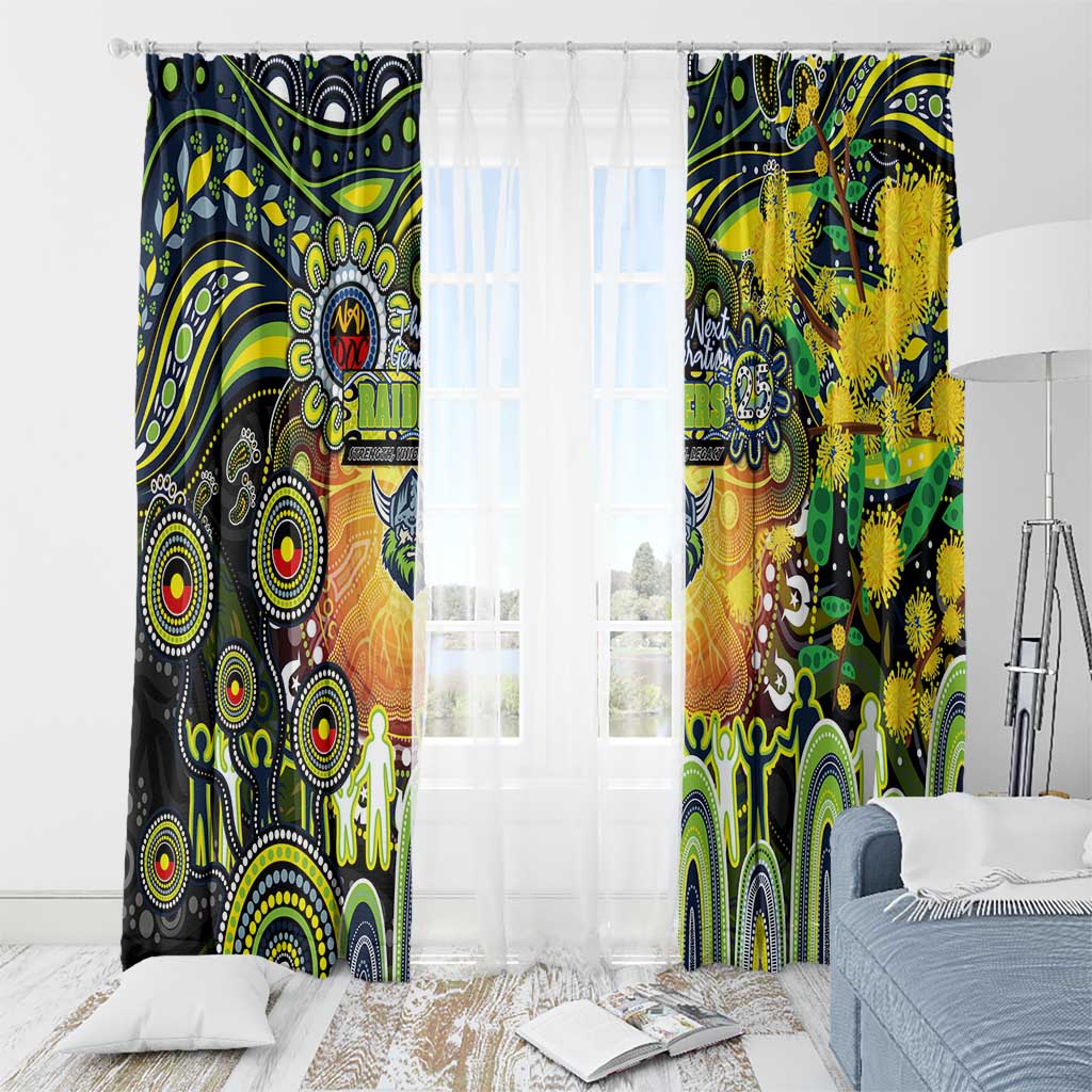 NAIDOC Week 2025 Raiders Rugby Window Curtain Aboriginal Dot Painting