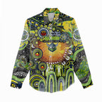 Personalised NAIDOC Week 2025 Raiders Rugby Women Casual Shirt Aboriginal Dot Painting