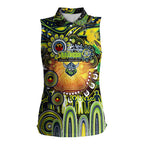 Personalised NAIDOC Week 2025 Raiders Rugby Women Sleeveless Polo Shirt Aboriginal Dot Painting