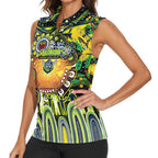 Personalised NAIDOC Week 2025 Raiders Rugby Women Sleeveless Polo Shirt Aboriginal Dot Painting