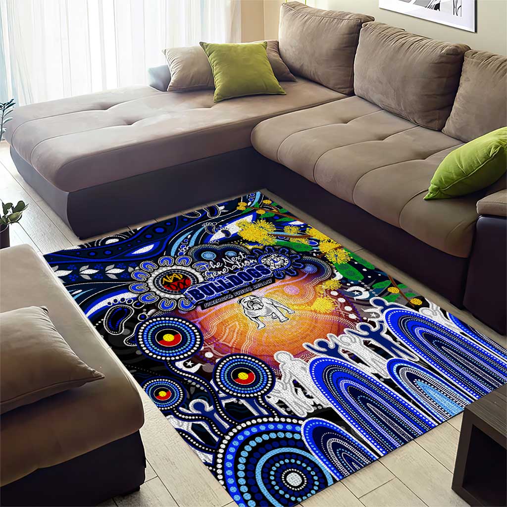 NAIDOC Week 2025 Bulldogs Rugby Area Rug Aboriginal Dot Painting