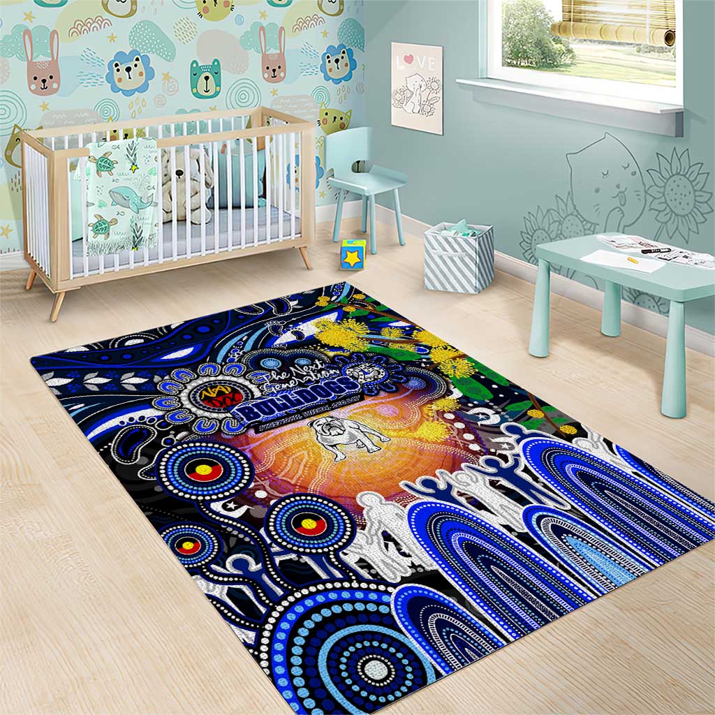 NAIDOC Week 2025 Bulldogs Rugby Area Rug Aboriginal Dot Painting
