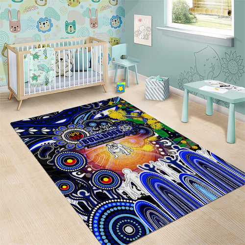 NAIDOC Week 2025 Bulldogs Rugby Area Rug Aboriginal Dot Painting