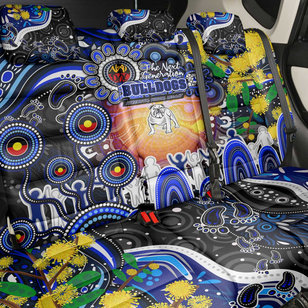 NAIDOC Week 2025 Bulldogs Rugby Back Car Seat Cover Aboriginal Dot Painting