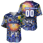 Personalised NAIDOC Week 2025 Bulldogs Rugby Baseball Jersey Aboriginal Dot Painting